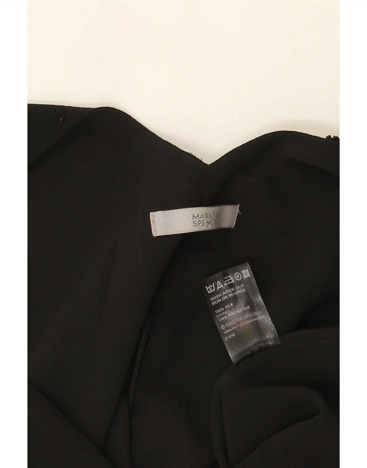 Bluză fără mâneci pentru femei Marks & Spencer UK 14 Mătase medie neagră