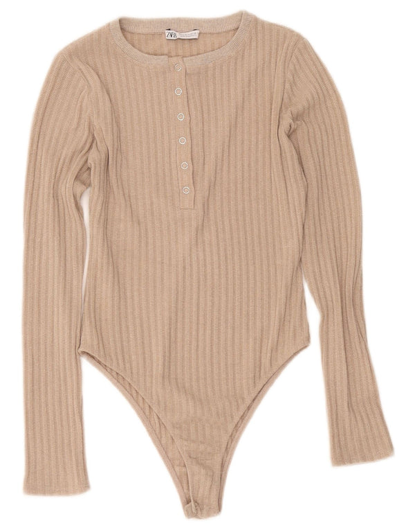 Body Zara pentru femei UK 10 Small Beige