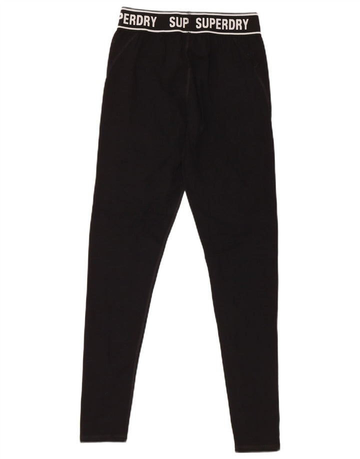 Leggings cu grafică pentru femei SUPERDRY UK 8, bumbac negru mic