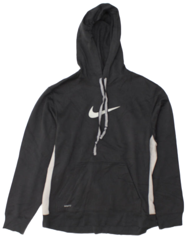 Nike Mens Graphic Hoodie Jumper Medium Grey Colourblock Polyester