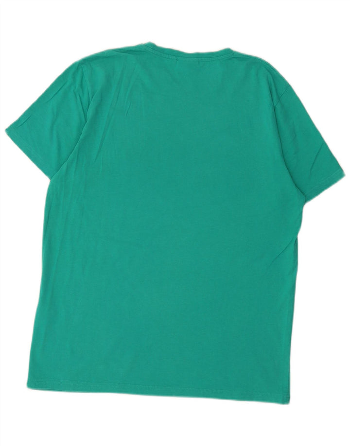 Tricou cu grafic Heritage pentru bărbați ELLESSE Top din bumbac turcoaz mediu
