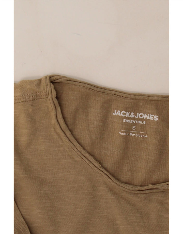 JACK & JONES Mens T-Shirt Top Small Brown Cotton Vintage Jack & Jones and Second-Hand Jack & Jones from Messina Hembry 