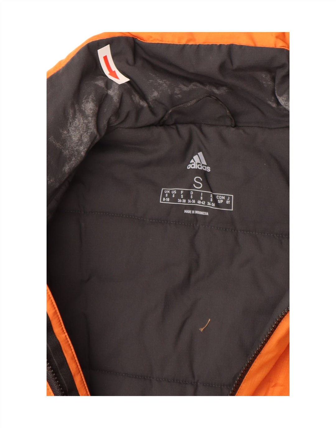Jachetă căptușită pentru femei Adidas UK 8/10 Small Orange