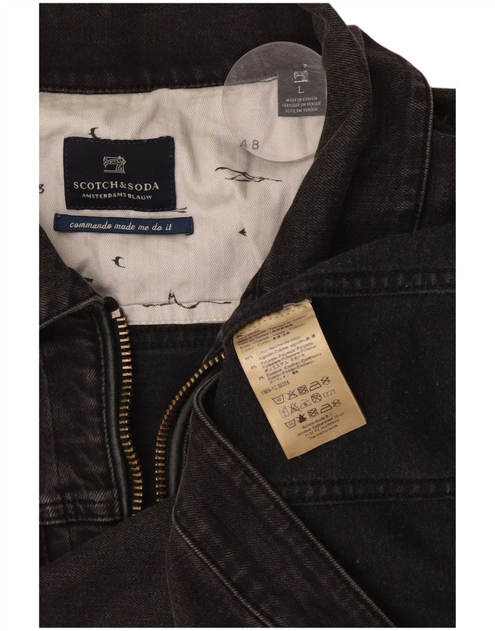 Jachetă de blugi pentru femei Scotch & Soda UK 16 mare bumbac gri