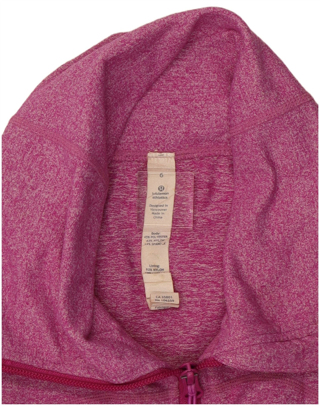 Jachetă de trening pentru femei Lululemon US 6 Medium roz poliester cu pături