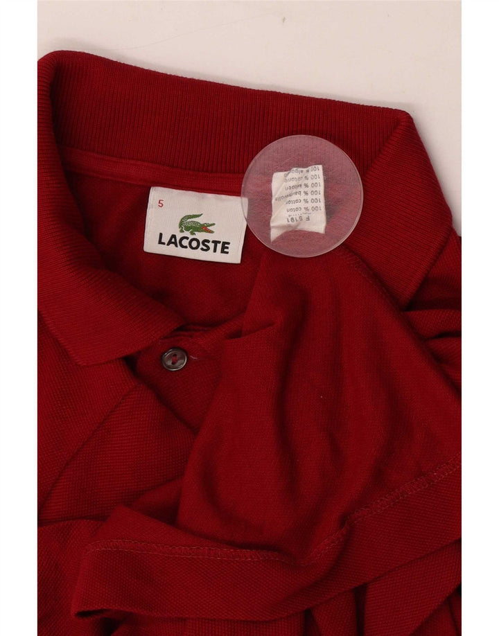 Tricou polo Lacoste pentru bărbați, mărimea 5, bumbac roșu mare