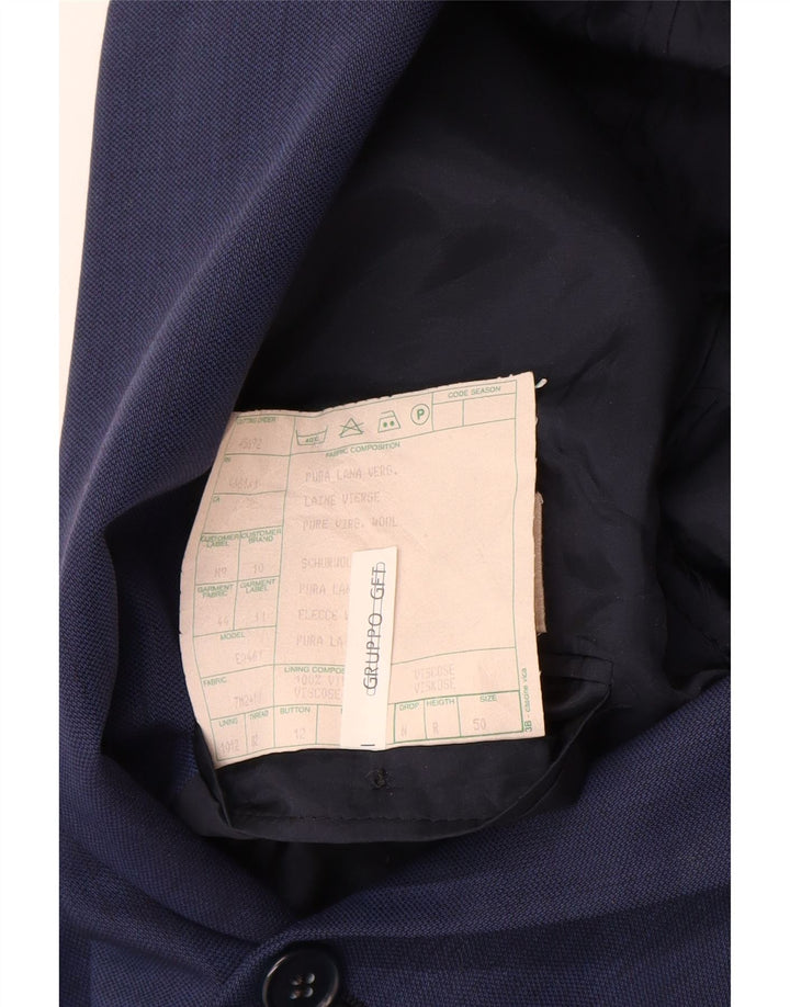 EMANUEL UNGARO Jachetă pentru bărbați cu 3 nasturi, IT 50, mare, bleumarin