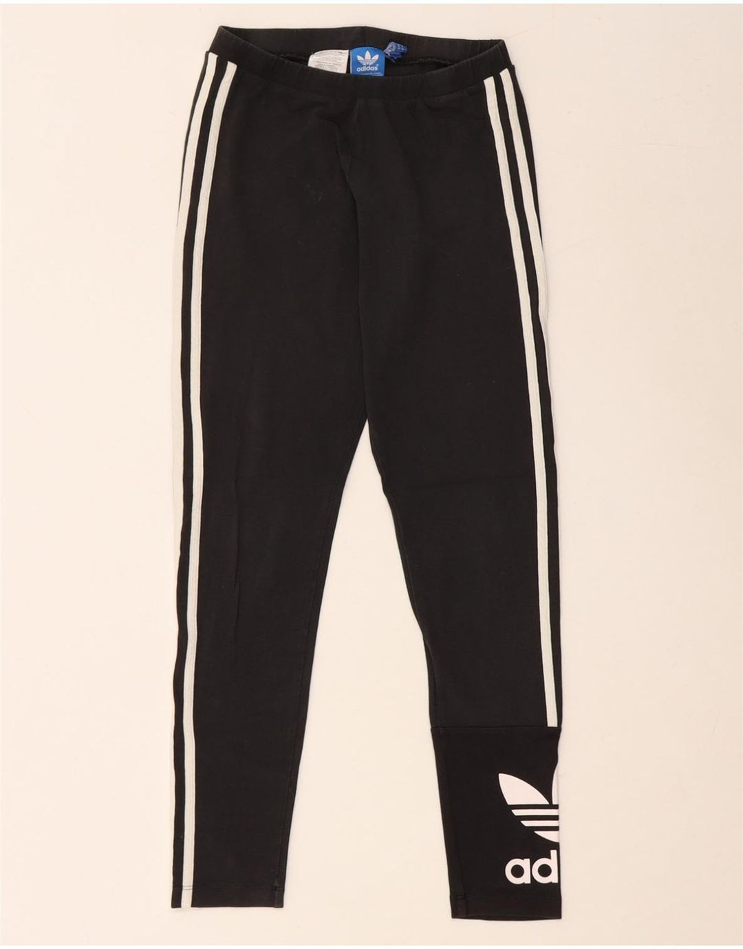 Leggings ADIDAS pentru femei, UK 10, bumbac negru