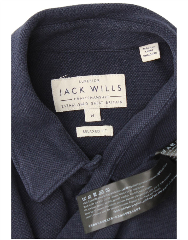 Cămașă Jack Wills pentru bărbați, cu o formă relaxată, bumbac mediu albastru bleumarin