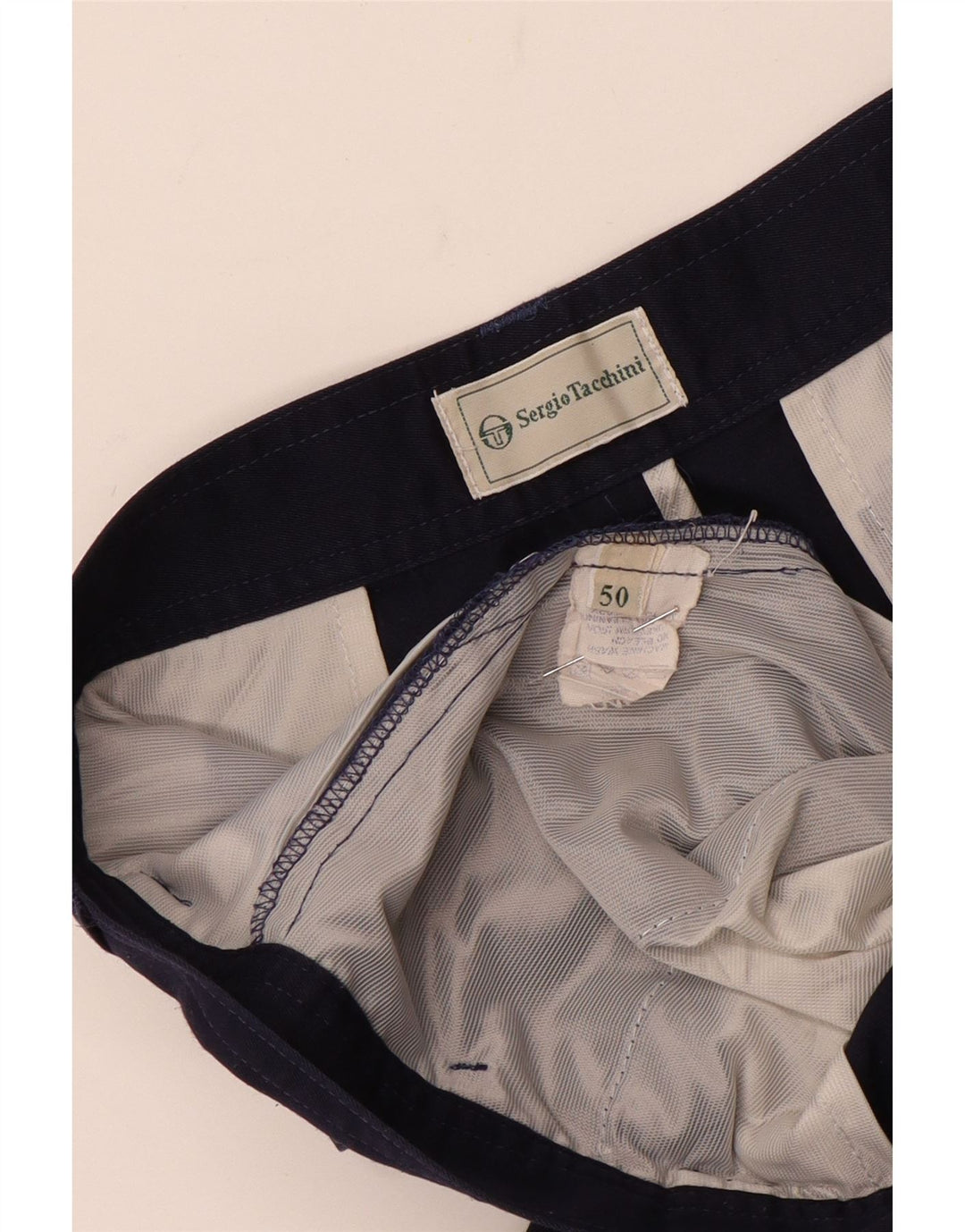 Sergio Tacchini Pantaloni scurți chino pentru bărbați IT 50 Large W32 Bleumarin