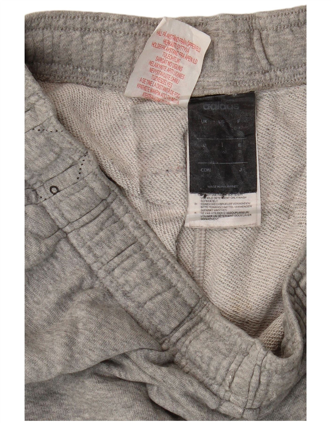 Pantaloni de trening grafic pentru băieți ADIDAS Pantaloni de jogging 15-16 ani bumbac gri