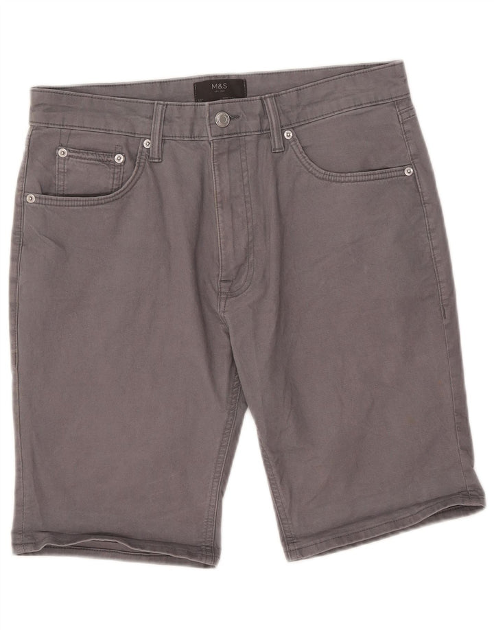 Pantaloni scurți casual pentru bărbați Marks & Spencer W32 bumbac gri mediu
