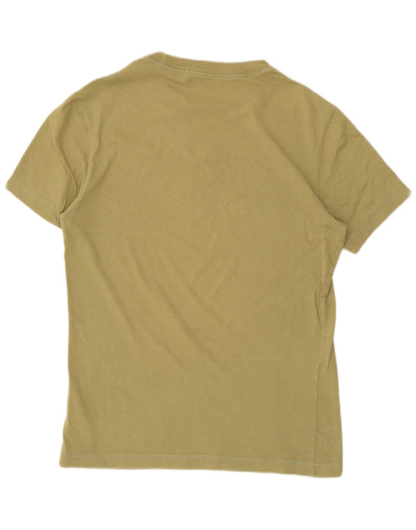 Tricou grafic pentru femei Calvin Klein Jeans Top UK 6 XS Kaki Bumbac