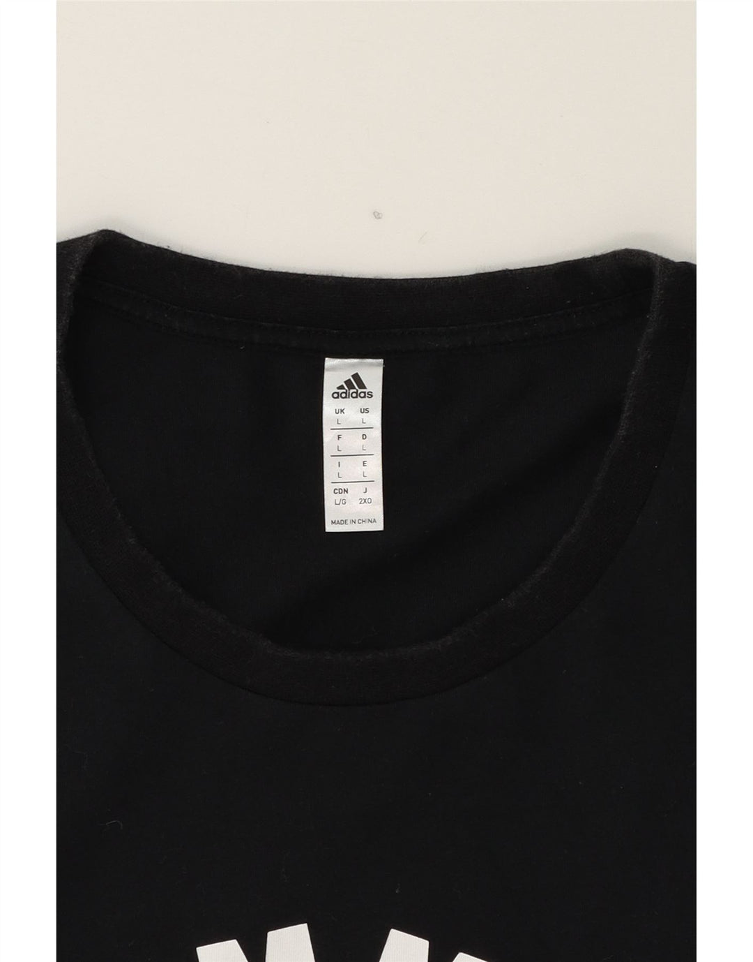 ADIDAS Mens Climalite Graphic T-Shirt Top Large Black Vintage Adidas and Second-Hand Adidas from Messina Hembry 
