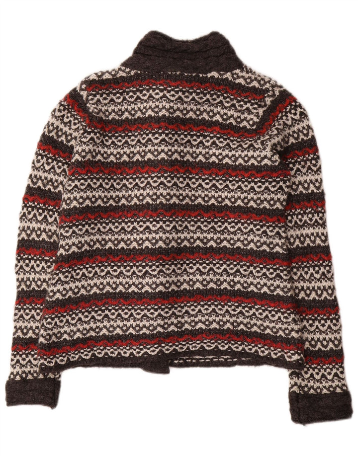 Pulover cardigan pentru femei Per Una UK 14 Gri mediu cu dungi acrilice