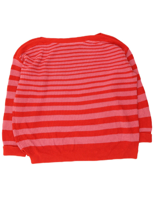 Pulover pentru femei Marks & Spencer cu gât de barcă, UK 18 XL, cu dungi roșii