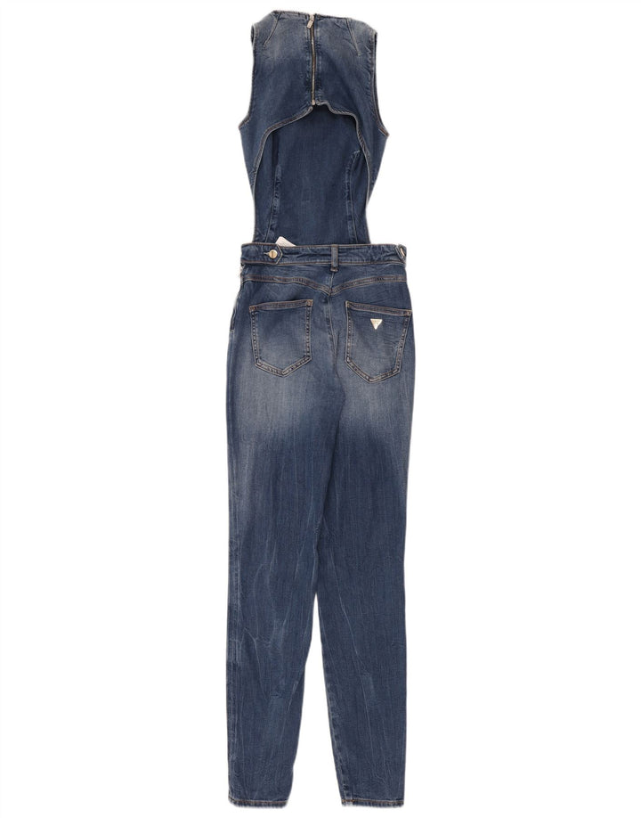 Salopetă de denim fără mâneci Guess pentru femei UK 12 Medium Blue Lyocell