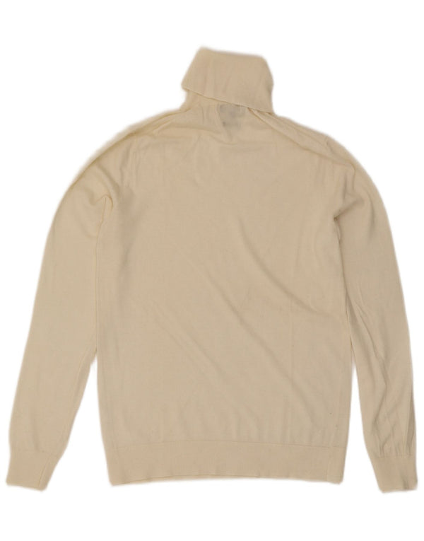 Pulover pentru femei Massimo Dutti cu gât rulat, alb deschis mediu, UK 12