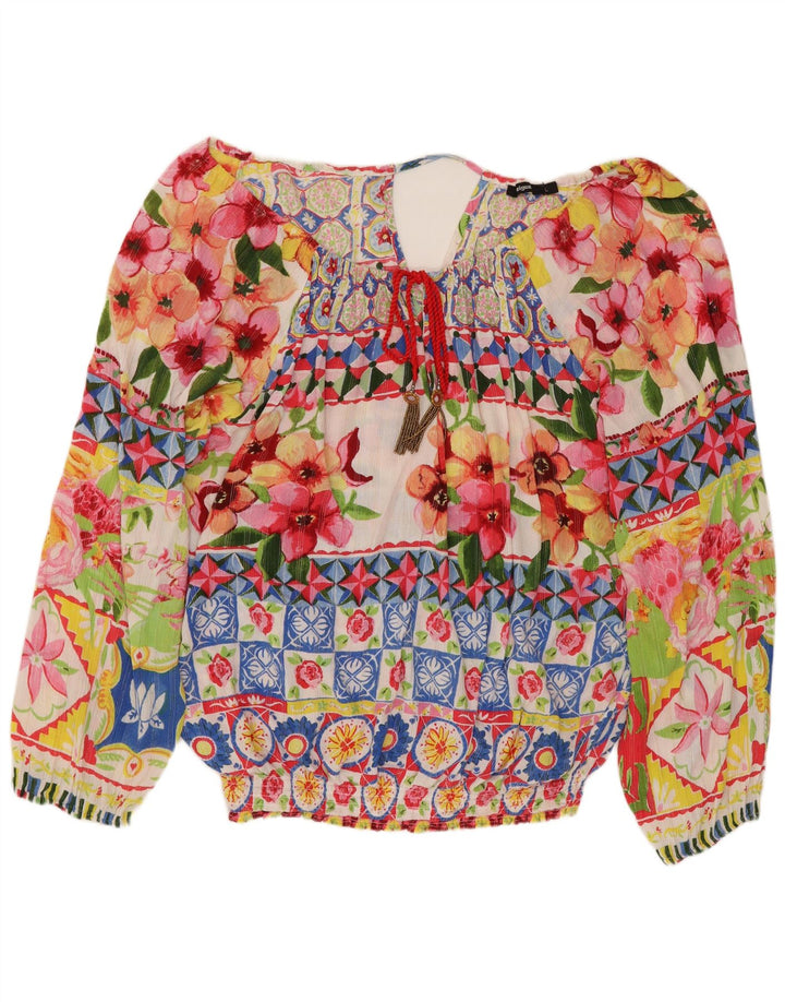 DESIGUAL Bluză supradimensionată pentru femei UK 16, mare, multicoloră, florală