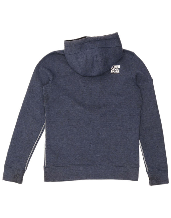 Pulover cu glugă grafic Superdry pentru bărbați, mic, albastru, poliester