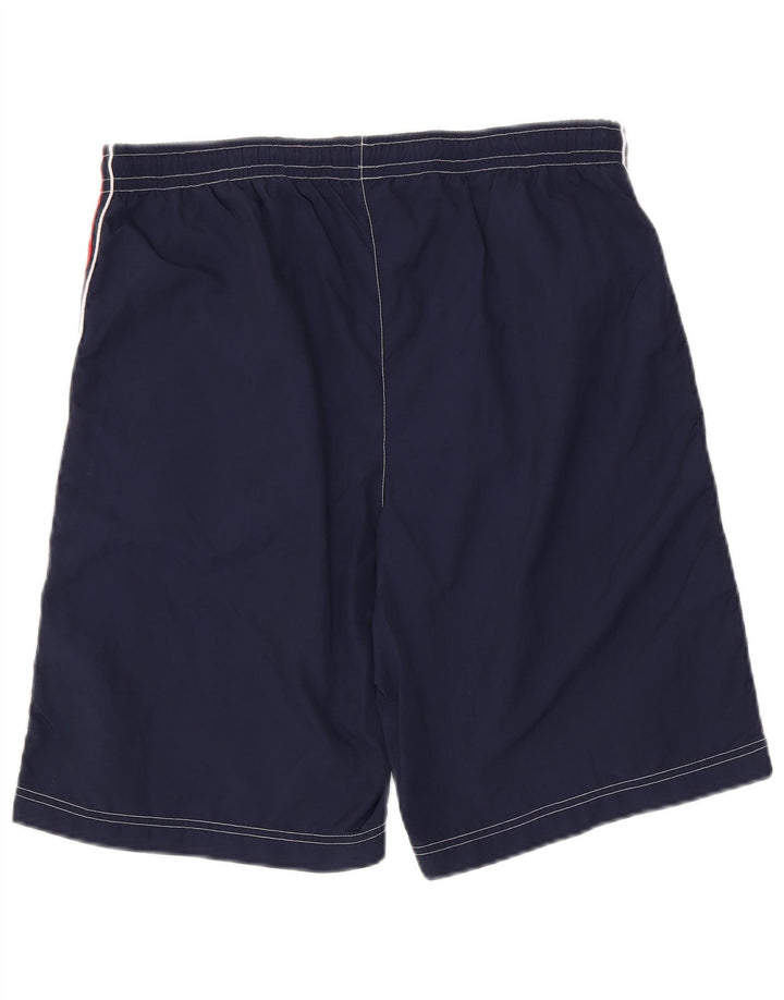 Pantaloni scurți sport cu grafică Fila pentru bărbați, mari, bleumarin, din poliamidă color bloc