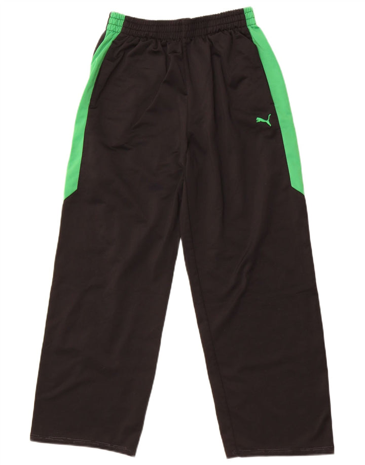 Pantaloni de trening Puma pentru băieți 13-14 ani, negru, poliester color bloc