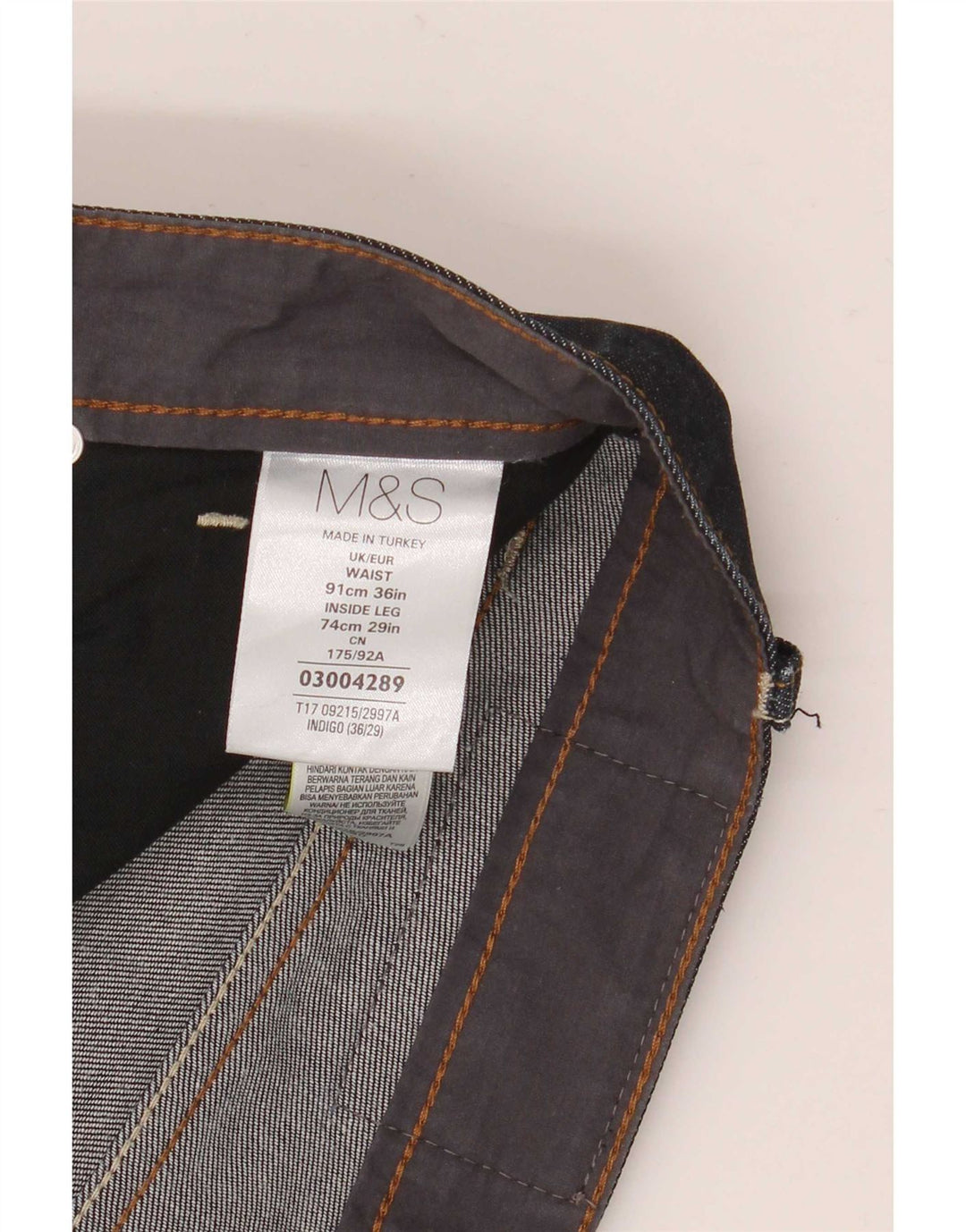 Marks & Spencer Blugi Slim Autograph pentru bărbați W36 L29 Bumbac bleumarin