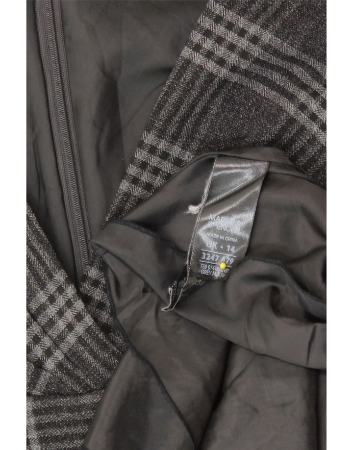 Rochie teacă pentru femei Marks & Spencer UK 14 Medium Gri Poliester Check