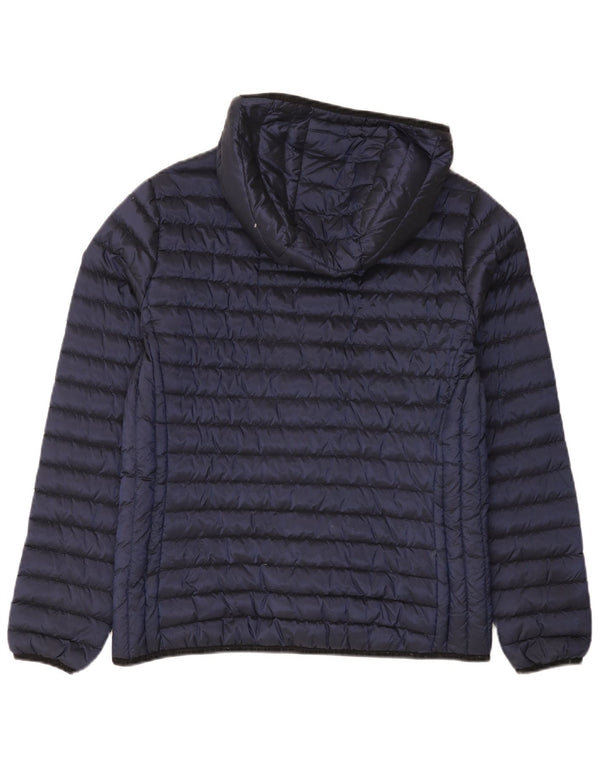 Jachetă căptușită cu glugă Superdry pentru femei UK 16 mare nailon bleumarin