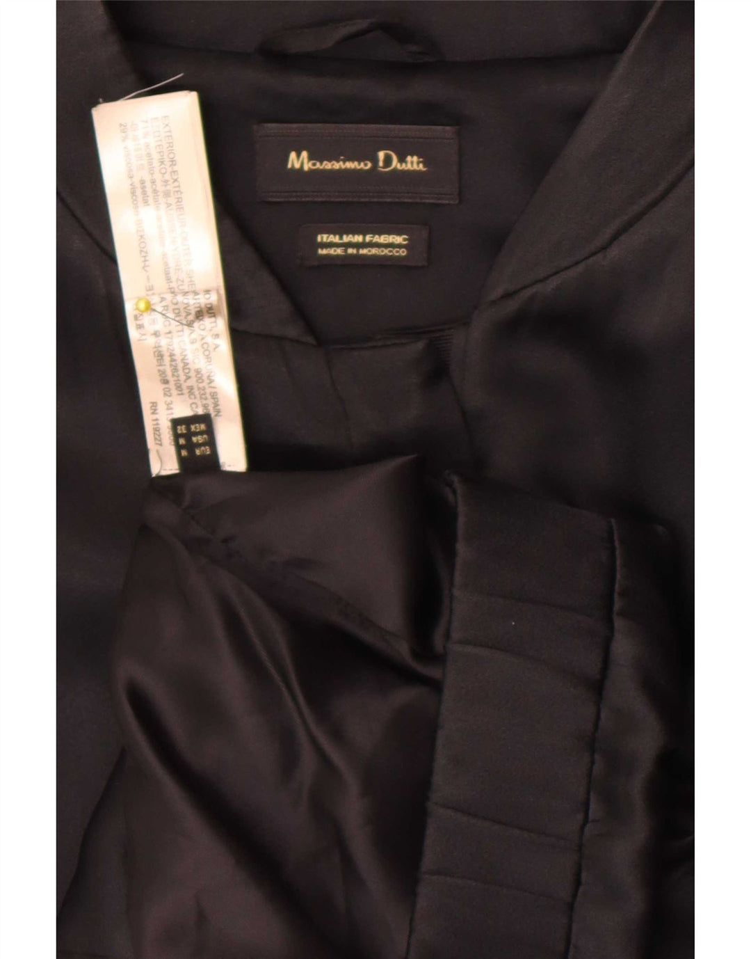 Jachetă Bomber Massimo Dutti pentru femei UK 38 Medium Black Acetat