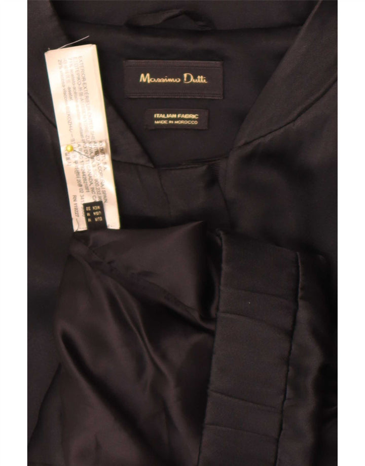 Jachetă Bomber Massimo Dutti pentru femei UK 38 Medium Black Acetat