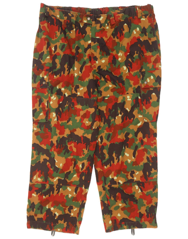 Pantaloni cargo drepți vintage pentru bărbați W46 L31 Camuflaj multicolor