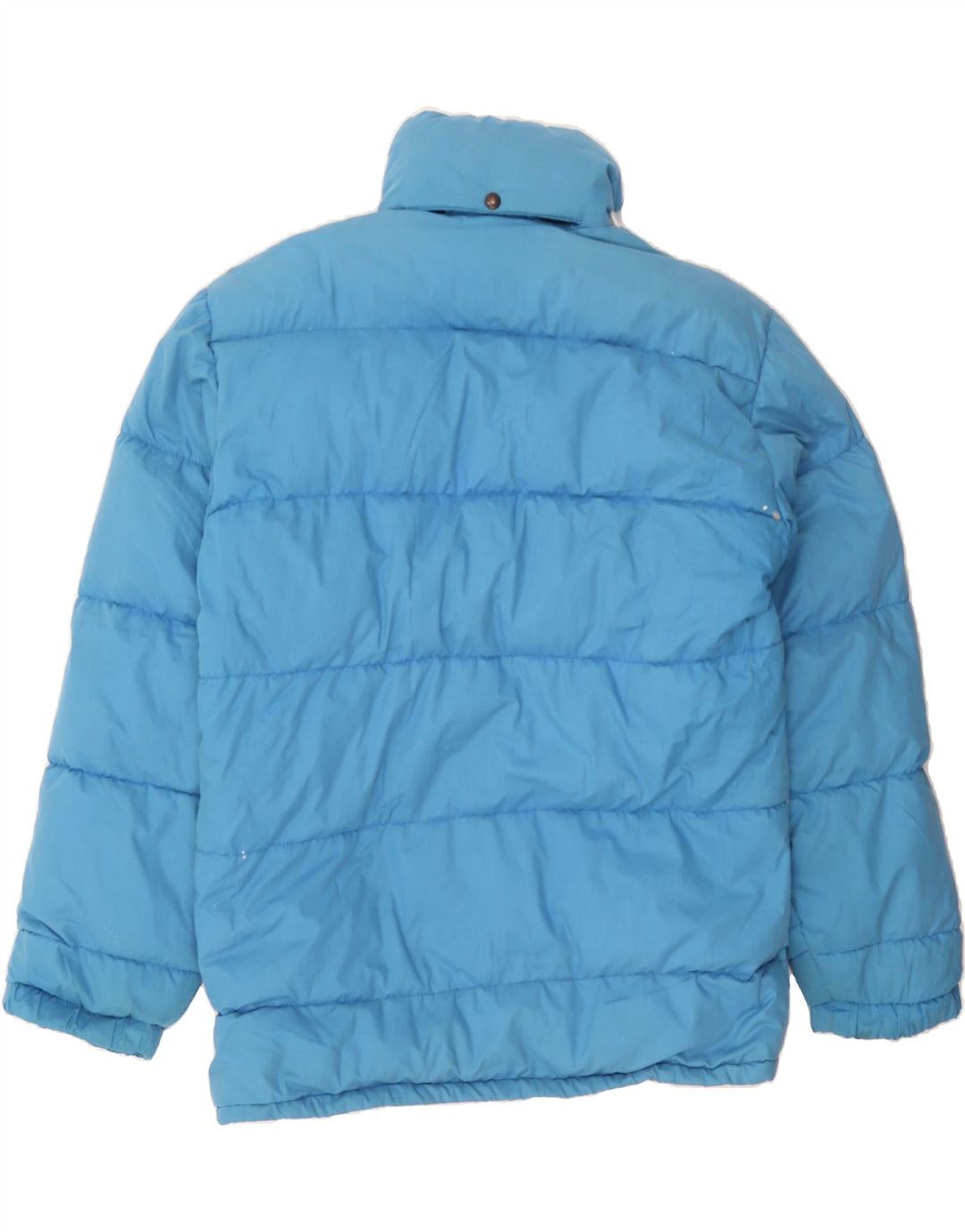 ANZI BESSON Mens Hooded Padded Jacket UK 38 Medium Blue Vintage Anzi Besson and Second-Hand Anzi Besson from Messina Hembry 