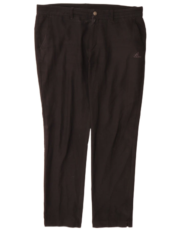 Pantaloni chino obișnuiți pentru femei Adidas W34 L30 poliester negru
