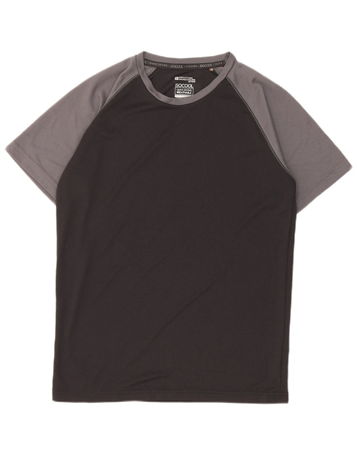 Tricou pentru bărbați Mountain Warehouse Top Mediu Negru Poliester Bloc de culoare