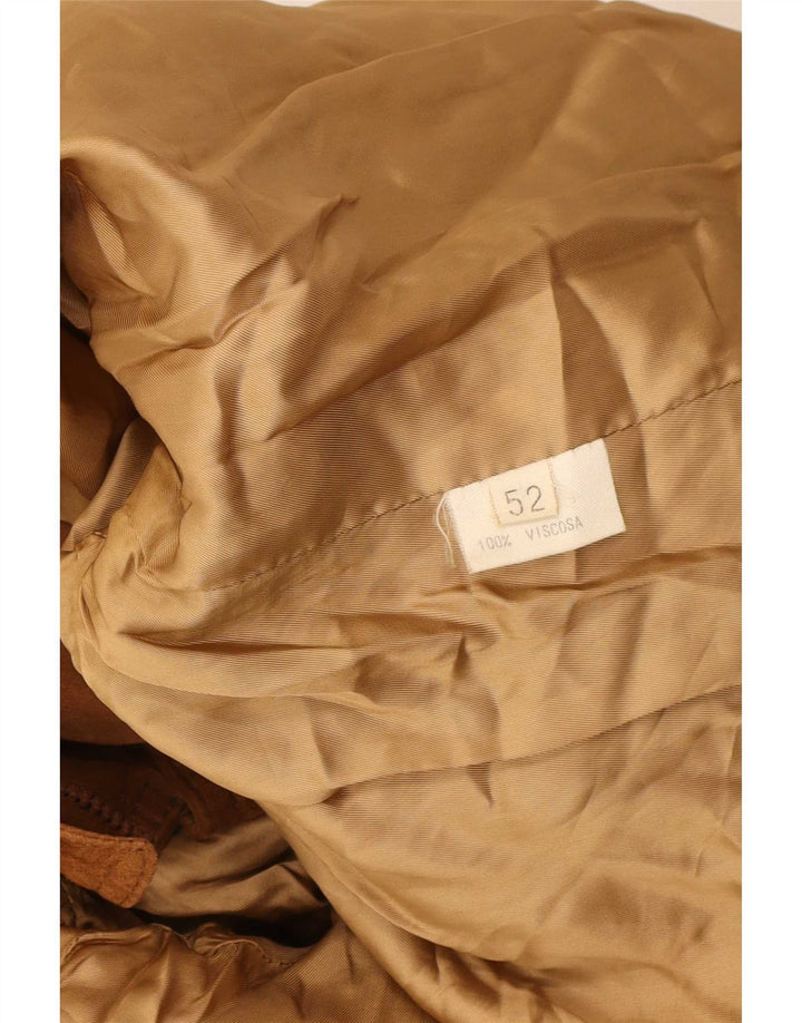 Jachetă de bombardier militară din piele de căprioară pentru bărbați vintage IT 52 XL maro