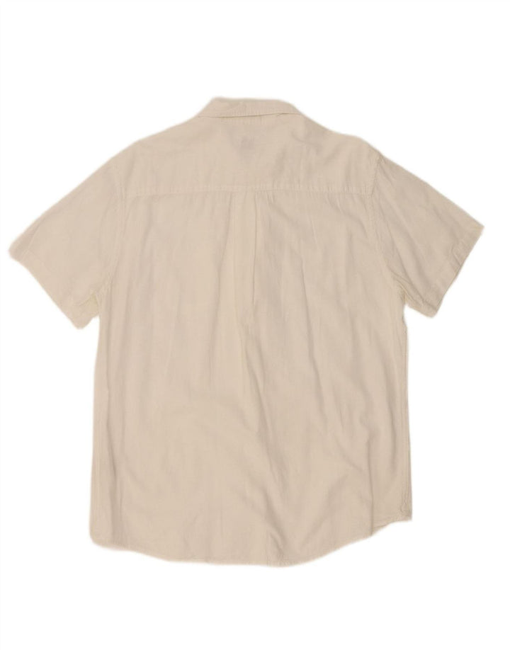 LEE Mens Regular Fit Short Sleeve Shirt XL White Cotton