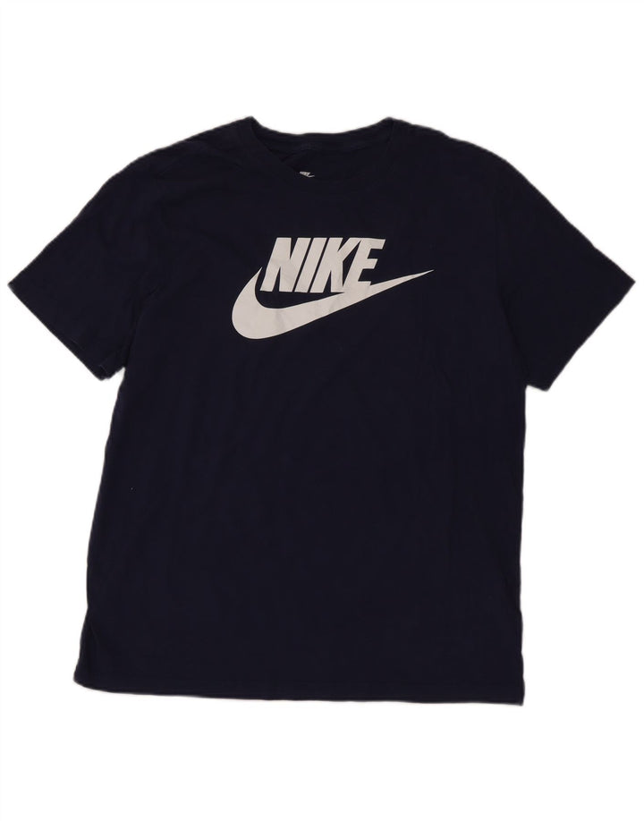 Tricou grafic Nike pentru bărbați Top mare din bumbac bleumarin