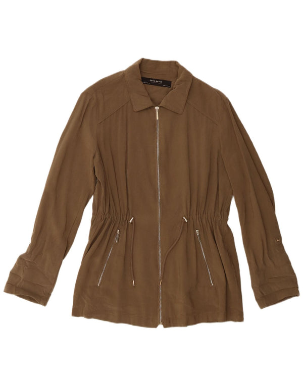 Bomber pentru femei Zara UK 14 Medium Khaki Viscose