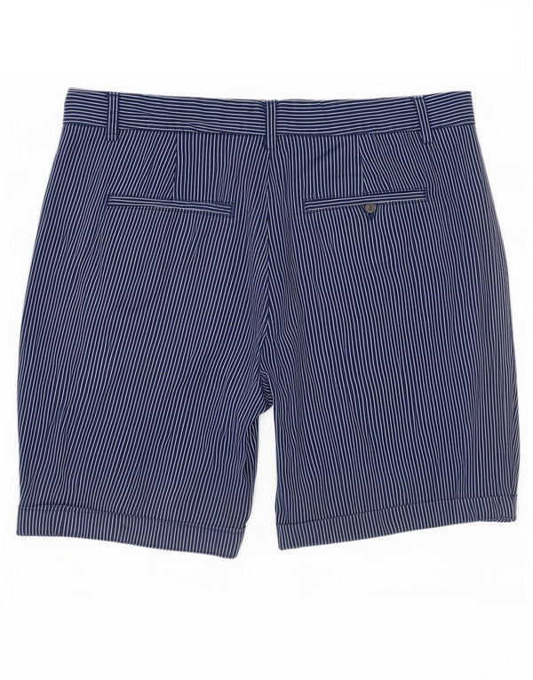 Pantaloni scurti chino pentru femei Marks & Spencer UK 12 Medium W30 Bleumarin cu dungi