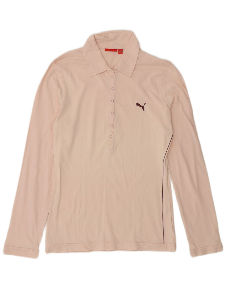 Tricou polo cu mânecă lungă Puma pentru femei UK 14 Roz mediu