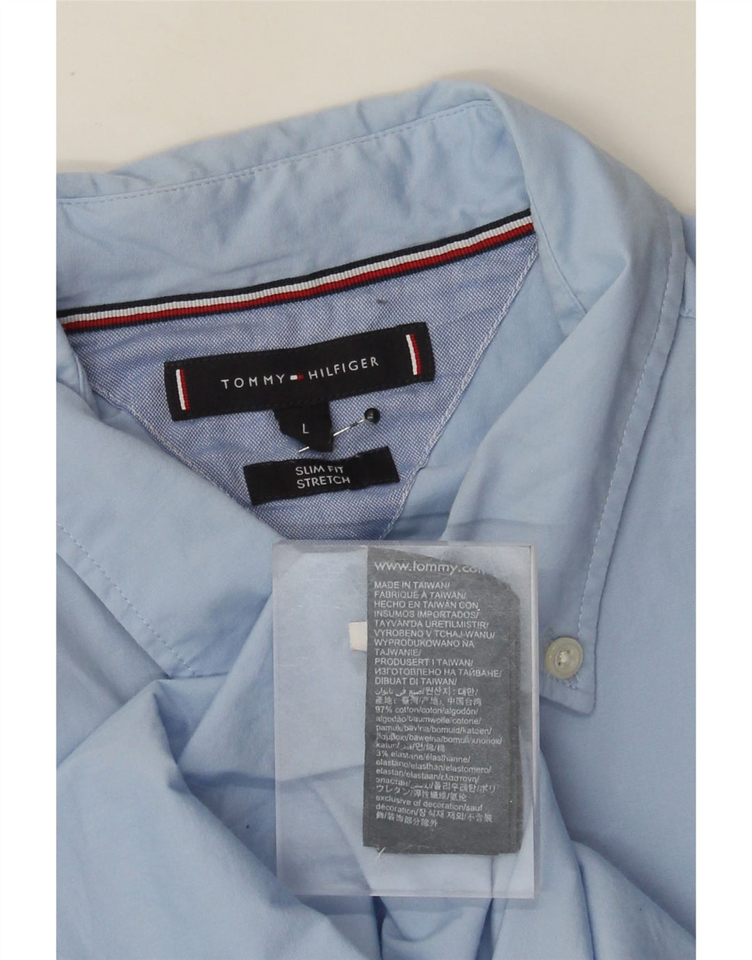 Cămașă Slim Fit Tommy Hilfiger pentru bărbați, albastru mare