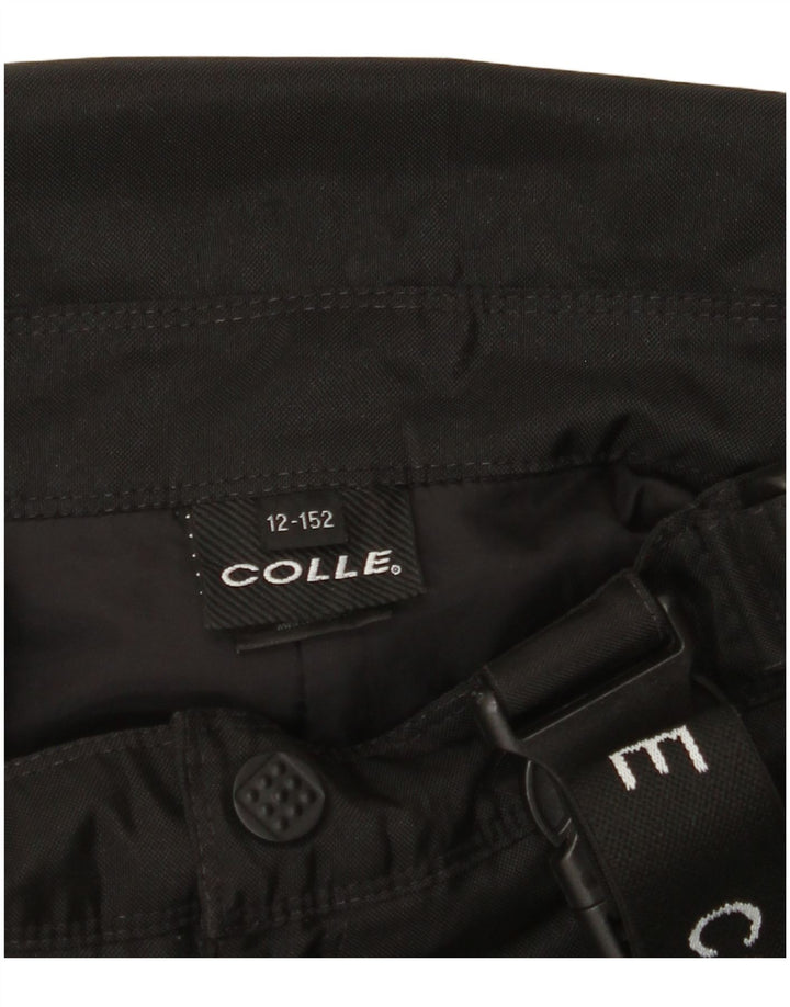 Pantaloni de schi salopete grafice COLLE băieți 11-12 ani negru