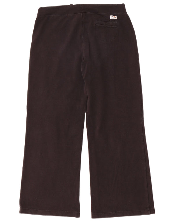 Pantaloni de trening Ellesse pentru femei cu picioare largi UK 12 bumbac mediu negru