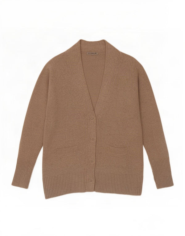 Pulover cardigan pentru femei Jigsaw UK 14 Medium Beige Lână