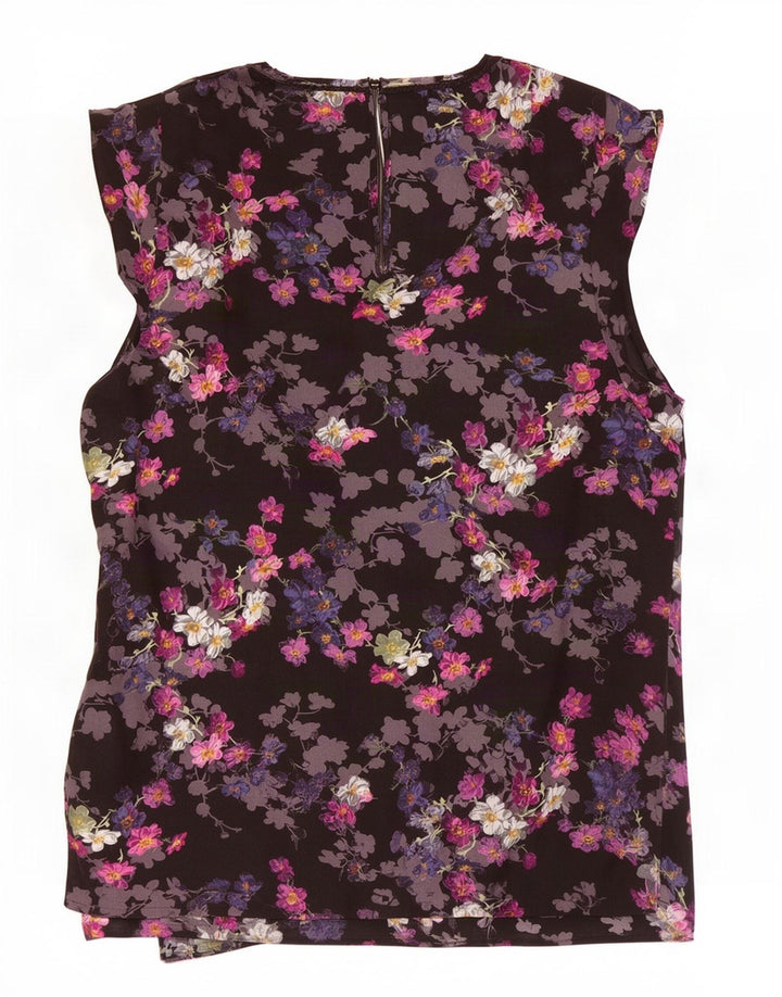 Bluză pentru femei Oasis UK 12 Poliester Floral Negru Mediu