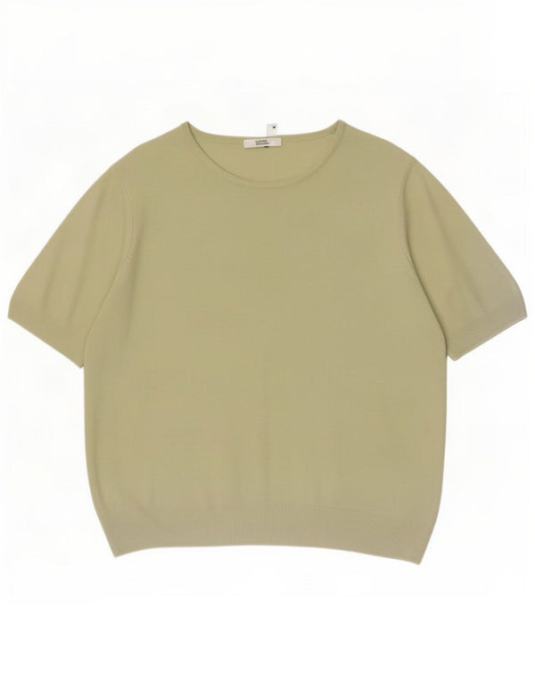 Bluză cu mânecă scurtă pentru femei Marks & Spencer UK 18 XL verde acrilic