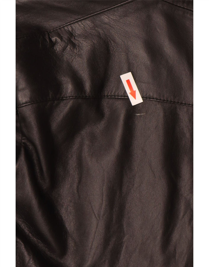 Geacă de piele vintage pentru femei IT 48 XL neagră