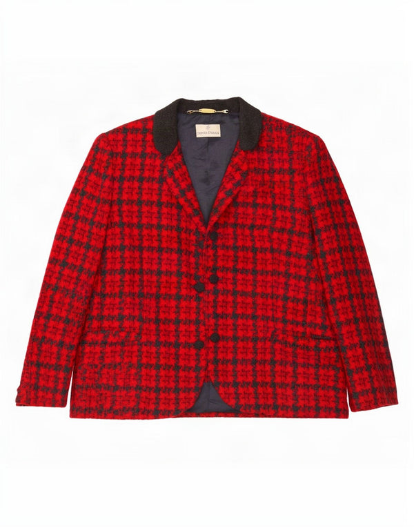 Sacou blazer pentru femei Donna Enrica, cu 3 nasturi, UK 16, mare, roșu, picior de gală