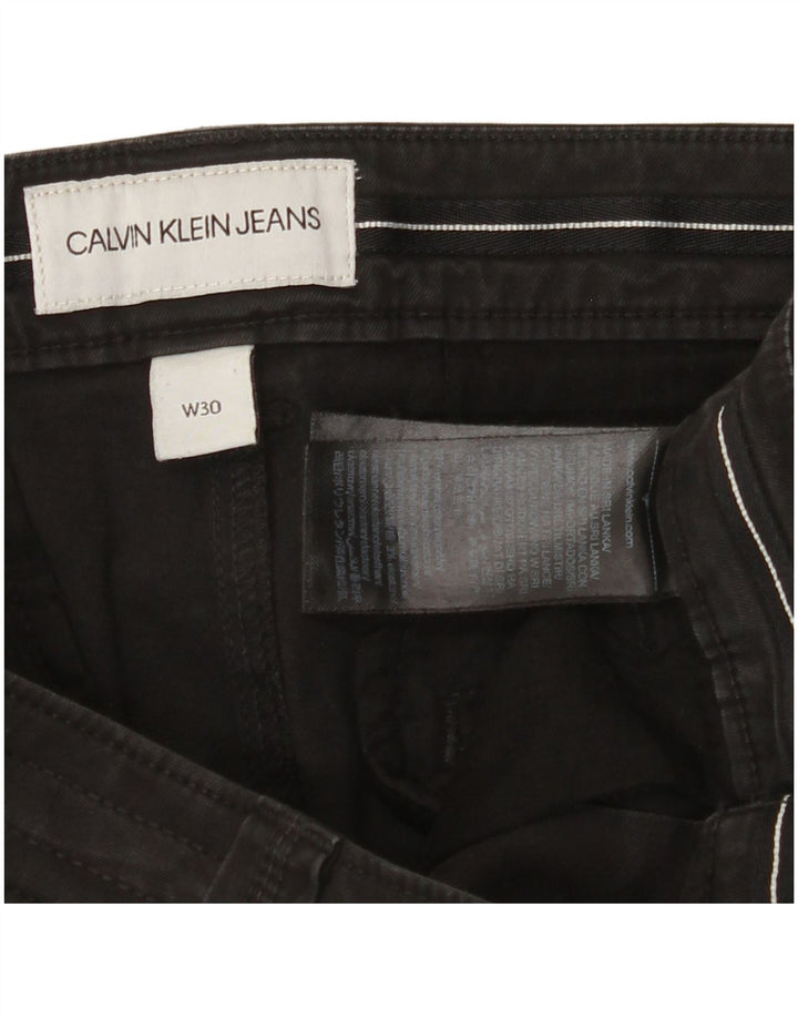 Pantaloni cargo slim pentru bărbați CALVIN KLEIN L30 L29 bumbac negru